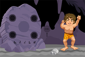 远古男子洞穴逃生