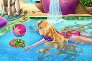 长发公主去游泳