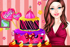 芭比制作生日蛋糕