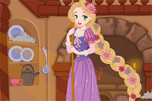 长发公主打扫房子