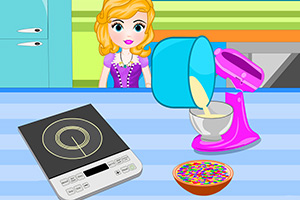 索菲亚制作蛋糕冰激凌