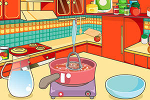 米娅制作牛肉卷饼