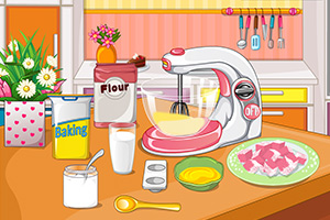 美味的玫瑰花蛋糕