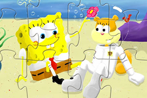 可爱海绵宝宝益智拼图