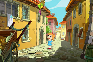 女孩找风筝逃脱