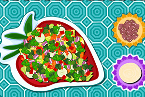 爽口的蔬菜沙拉