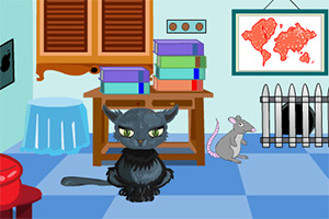 老鼠逃离小猫房间