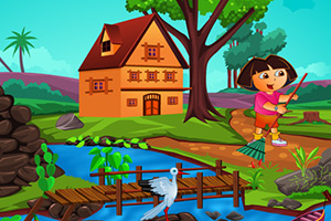 朵拉清理户外卫生