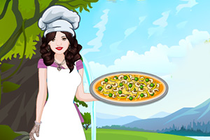 赛琳娜做披萨
