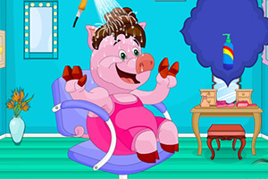 粉红小猪去美发