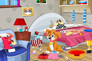 打扫小狗狗的房间