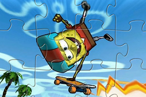 海绵宝宝滑板拼图