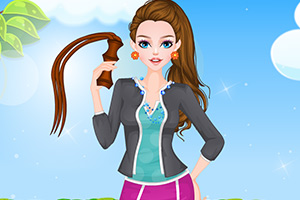 赛马女孩的美丽装扮