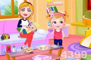 可爱宝贝家庭野餐