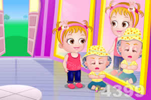 可爱宝贝家庭野餐