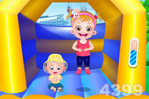 可爱宝贝家庭野餐