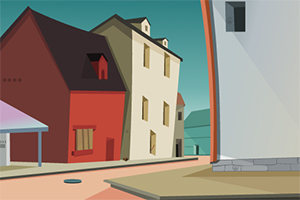 忙碌的男子逃脱