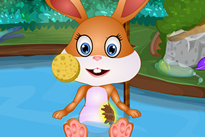 长发公主照顾宠物