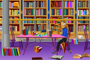 售书摊位找东西