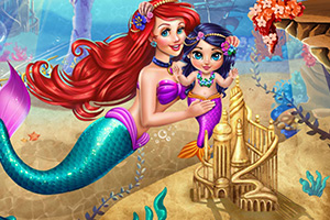 人鱼公主照顾宝贝