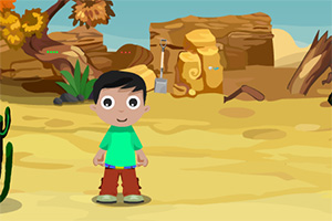 男孩逃离沙漠