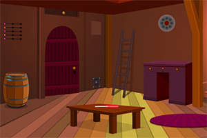 昏暗木板房逃脱