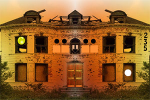 受损的别墅逃脱