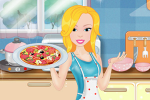 芭比制作美味披萨
