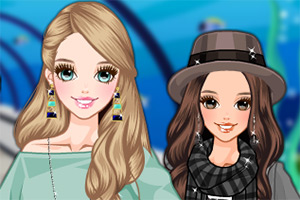 女孩去海洋公园