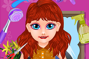 可爱女孩的新发型