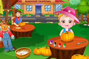 可爱宝贝过丰收节