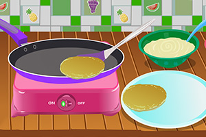 美味的水果煎饼