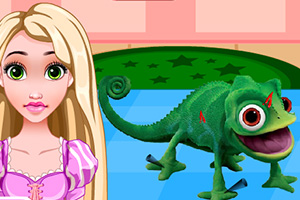 长发公主照顾小宠物