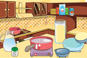 米娅制作芝士通心粉