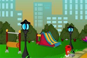 小男孩逃出游乐园