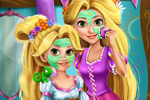 长发公主母女美容