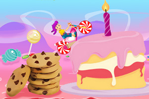 女孩的糖果摩托