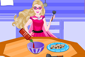 芭比超人做鸡肉比萨