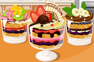 制作英式蛋糕水果杯