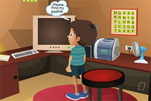 可爱小男孩逃出房子