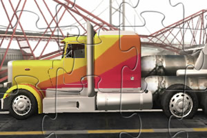 火箭花纹卡车拼图