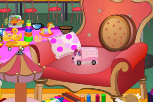 女孩乱糟糟的房间