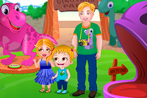 可爱宝贝在恐龙公园