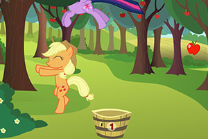 彩虹小马接苹果