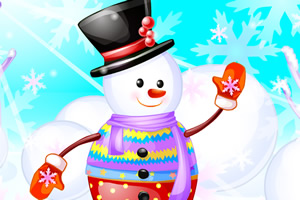 打扮可爱的雪人