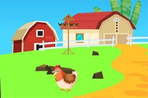 小熊逃出森林村庄