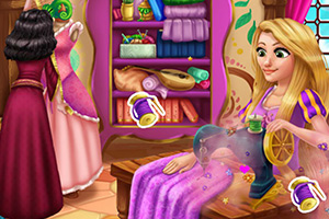 长发公主偷偷做衣服