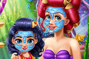 艾丽儿母女爱美容