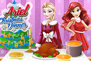 爱丽儿准备圣诞晚餐