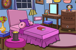 紫蓝色的卧室逃脱